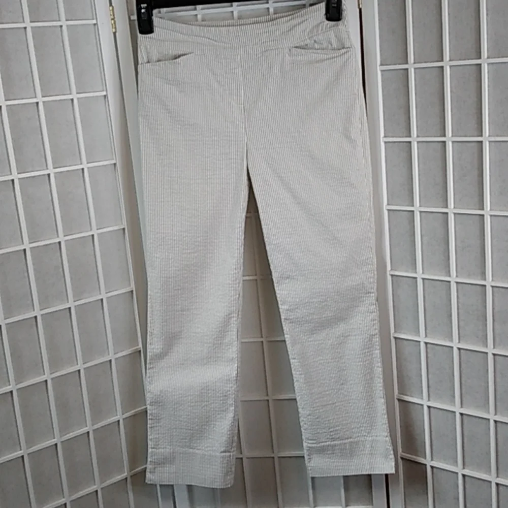 *Hilary Radley Stretch‎ Pants – Women Size S – Grey/White